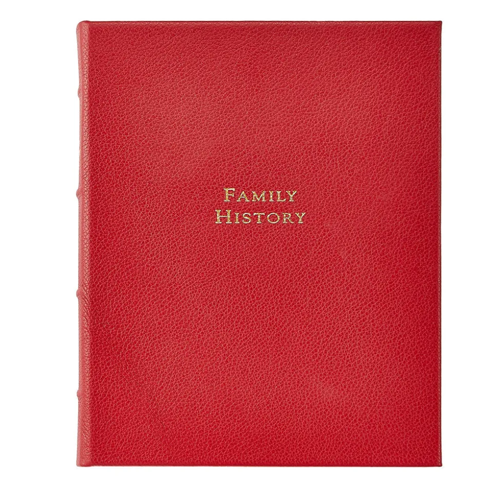 Family History Book in Red