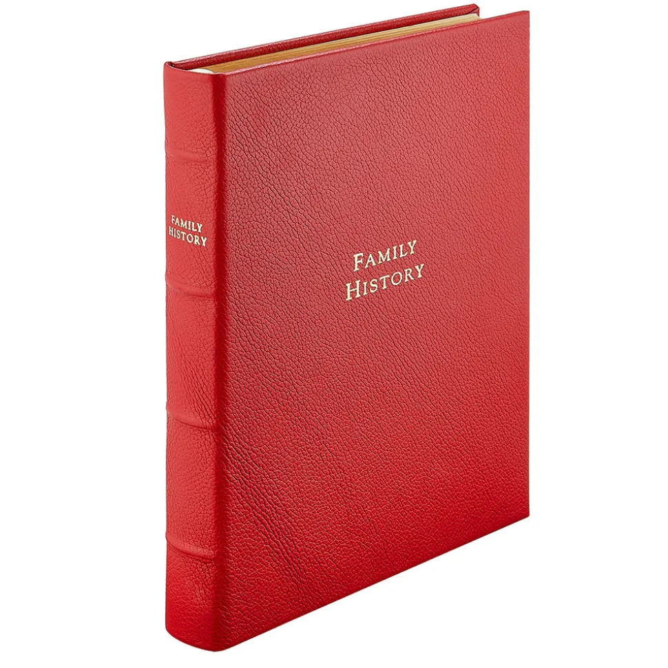 Family History Book in Red