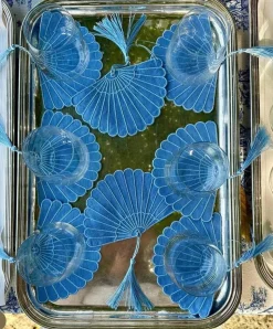 Fan Cocktail Napkins, Set of 4