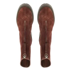 Farrah Leather Bootie in Root Brown