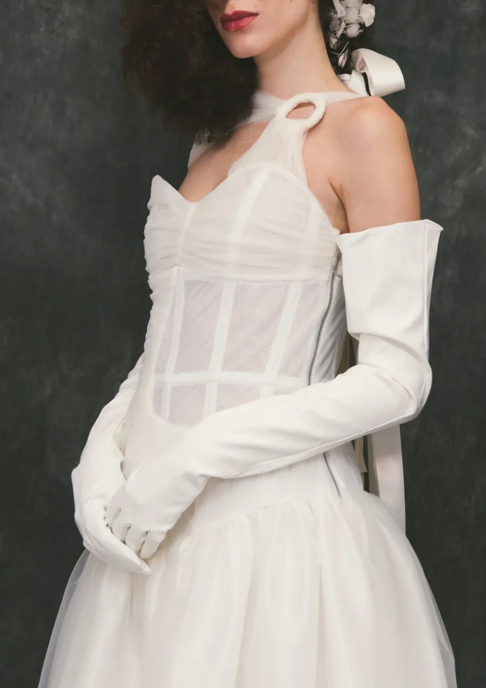 Faux Leather Opera Gloves