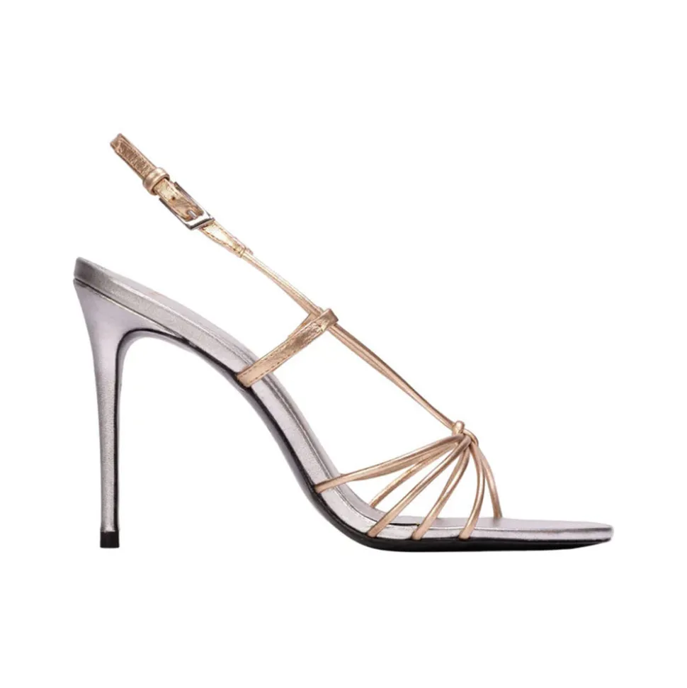 Fern 100 in Silver & Gold Leather