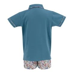 Fields Boy Polo Set in Boots Print