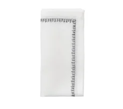 Filament Napkin in White, Silver & Gunmetal, Set of 4