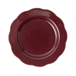 Fiore Dessert Plate in Burgundy