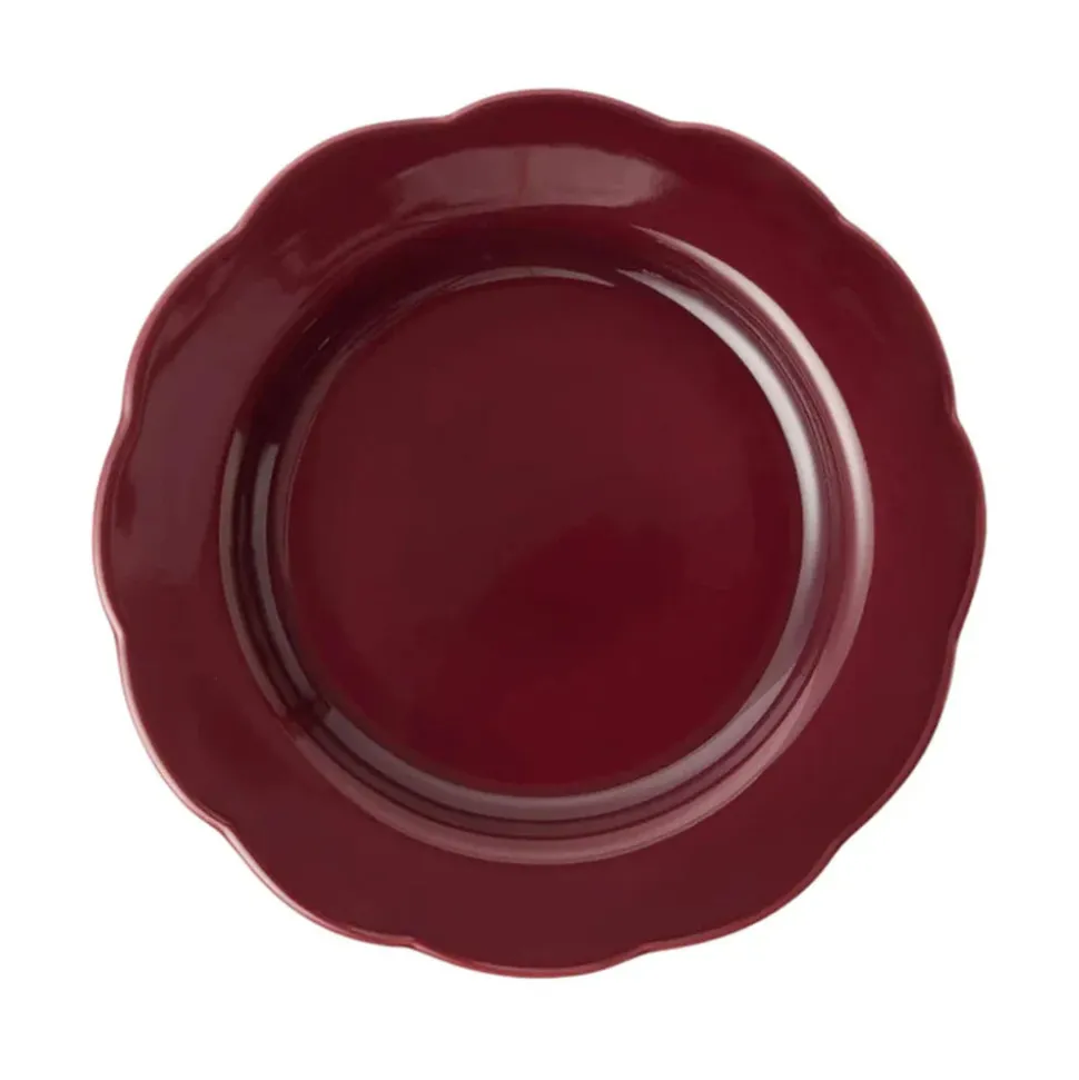 Fiore Dinner Plate in Burgundy