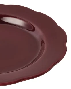 Fiore Dinner Plate in Burgundy
