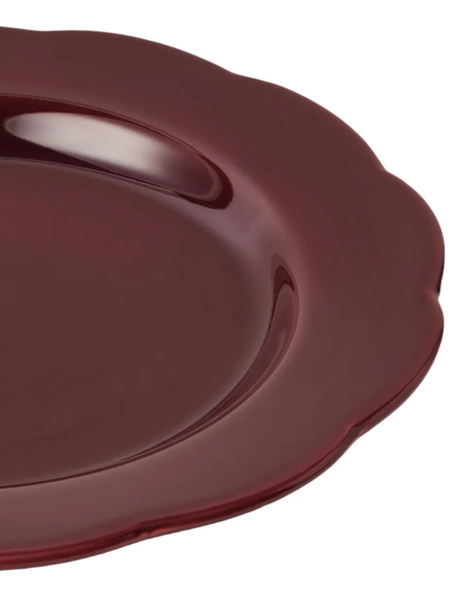 Fiore Dinner Plate in Burgundy