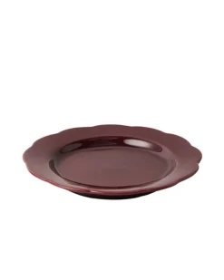 Fiore Dinner Plate in Burgundy
