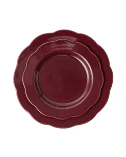 Fiore Dinner Plate in Burgundy