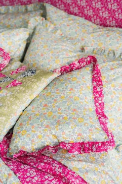 Fitted Sheet Made With Liberty Fabric in Capel Fuchsia