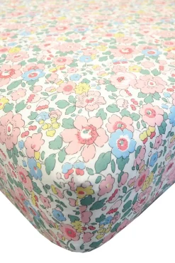 Fitted Sheet Made With Liberty Fabric in Betsy Candy Floss