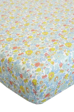 Fitted Sheet Made With Liberty Fabric in Betsy Sage
