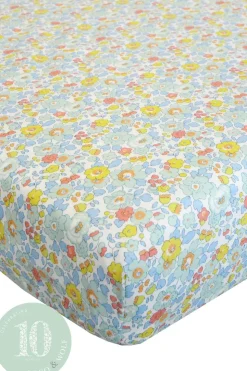 Fitted Sheet Made With Liberty Fabric in Betsy Sage