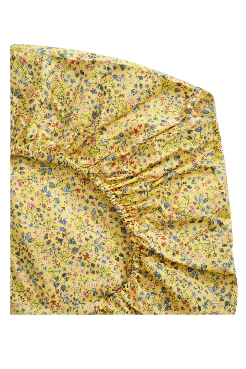 Fitted Sheet Made With Organic Liberty Fabric in Donna Leigh Yellow