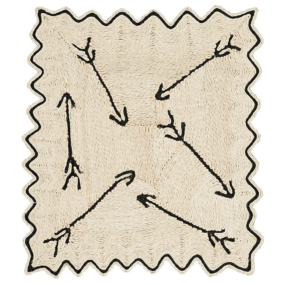Flechas Rug in Black & Natural