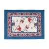 Fleur Des Indes Mats in Blue & Red, Set of 6