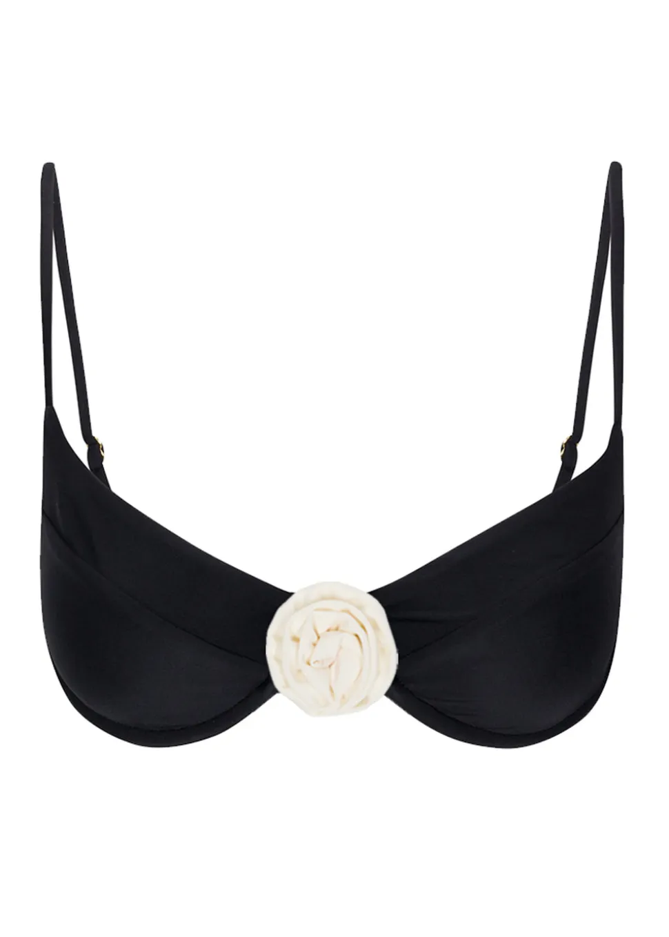 Flora Bikini Top in Black