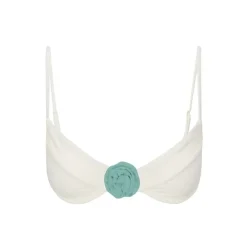 Flora Bikini Top in Creme
