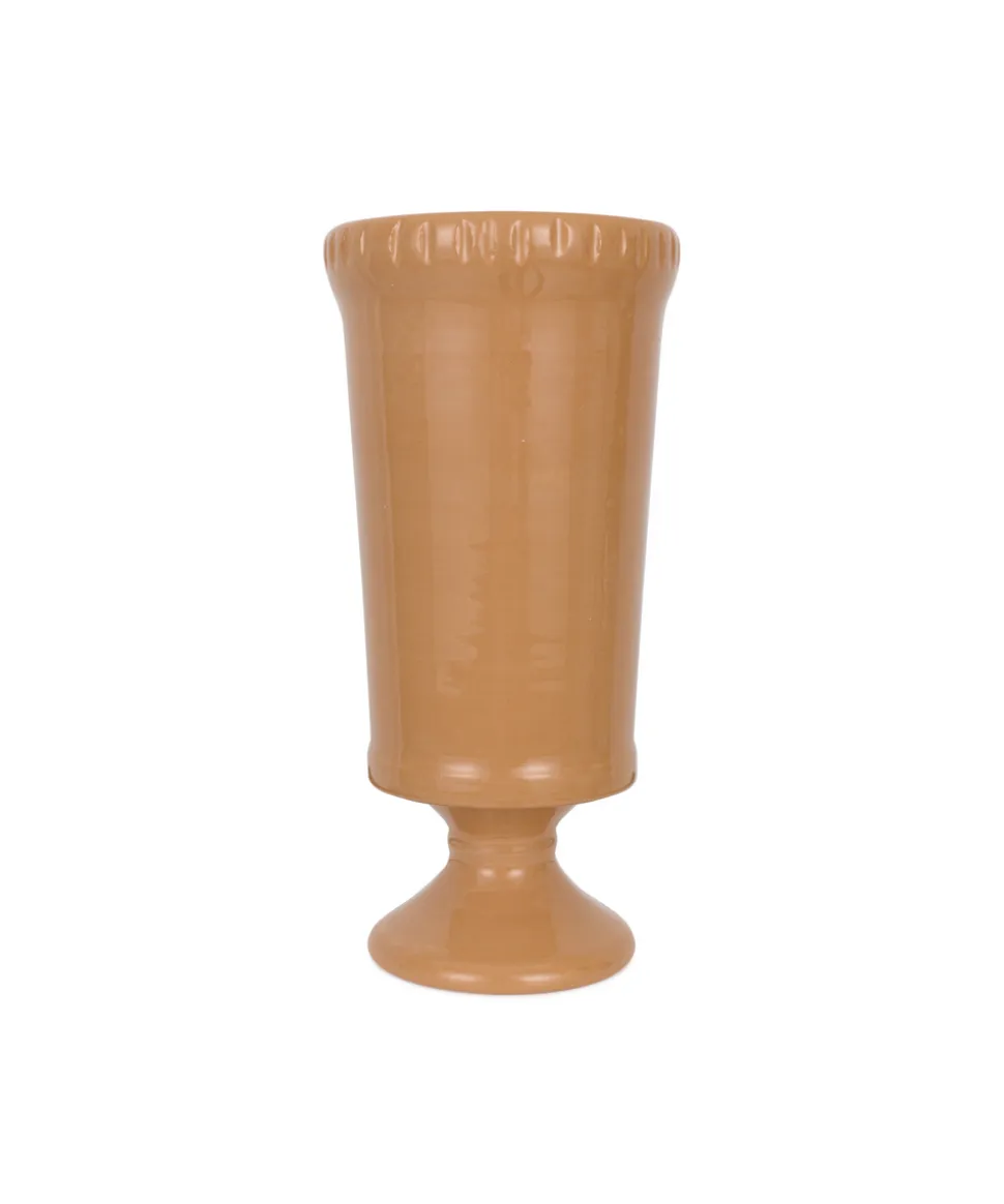 Flora Ceramic Urn Vase in Terracotta