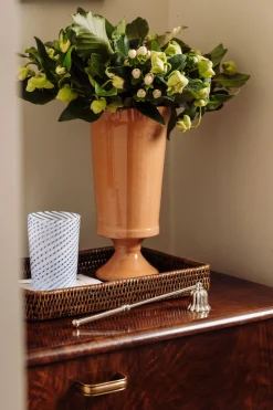 Flora Ceramic Urn Vase in Terracotta