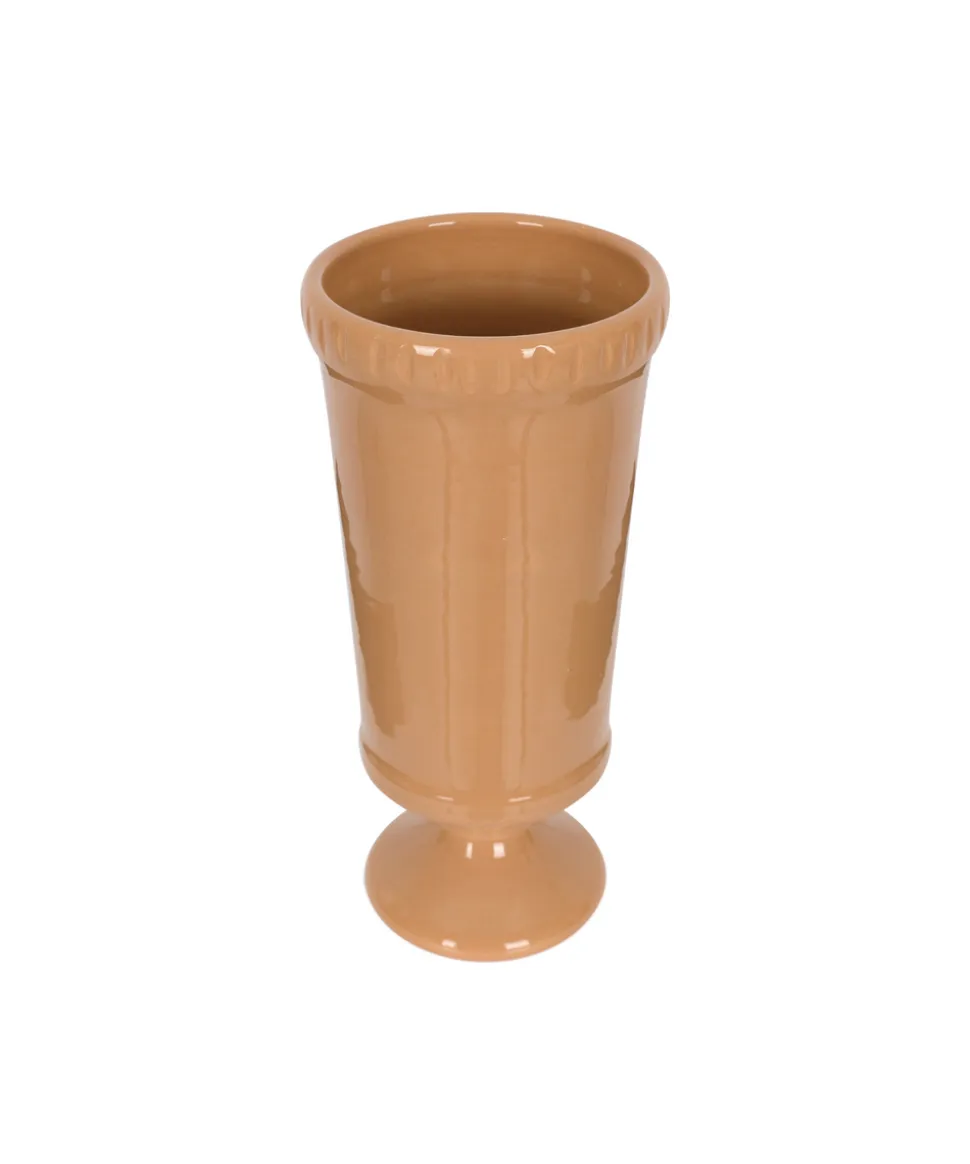 Flora Ceramic Urn Vase in Terracotta