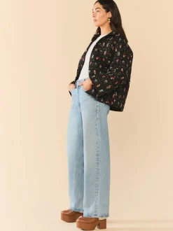 Flora Quilted Jacket in Florence Black Floral