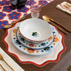 Floral Dinner Plates, Set of 4