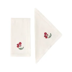 Floral Medley Embroidered Napkins, Set of 6