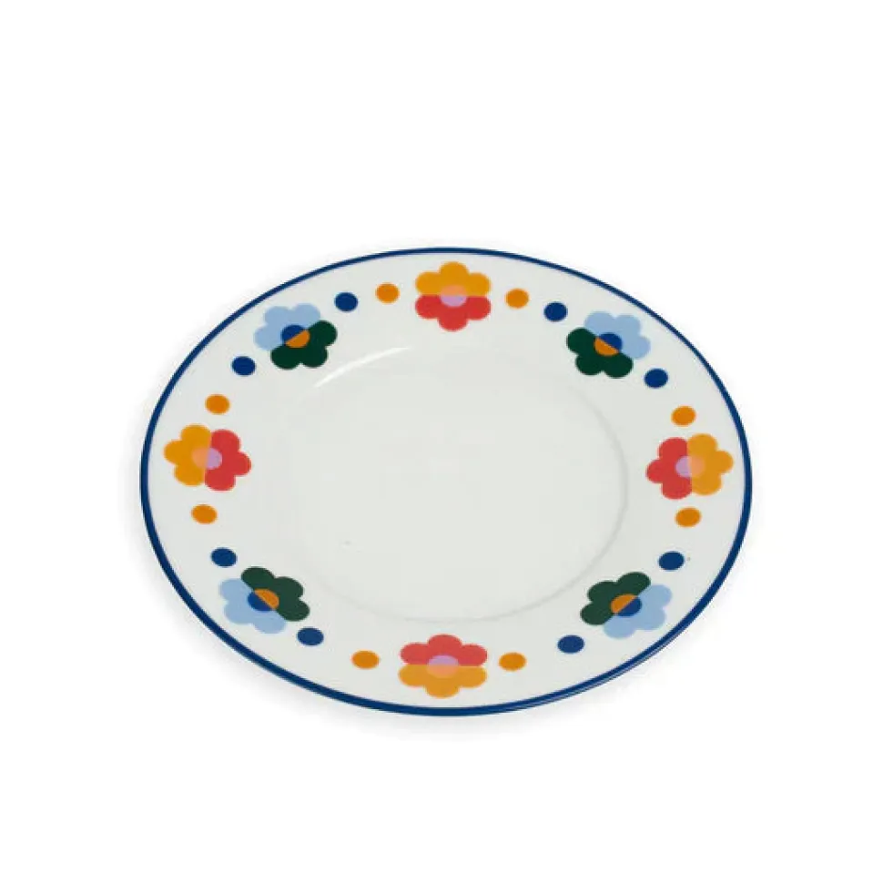 Floral Salad Plates, Set of 4