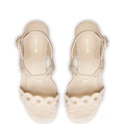 Florence Broderie Sandal In Natural Raffia