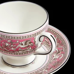 Florentine Fuchsia Teacup Saucer