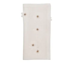 Florette Napkin in White & Natural, Set of 4
