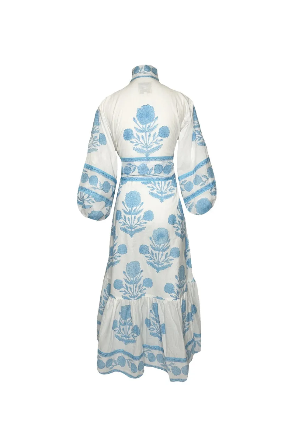 Flounce Dress in Baby Blue Marigold