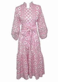 Flounce Dress in Hibiscus Bamboo