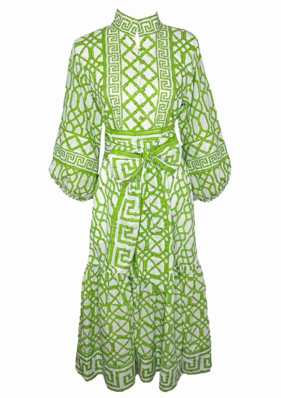 Flounce Dress in Key Lime Bamboo