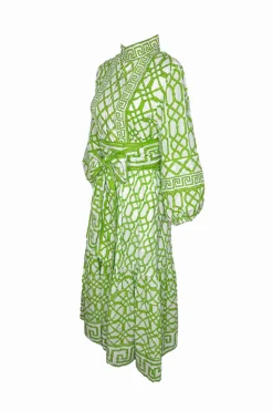 Flounce Dress in Key Lime Bamboo