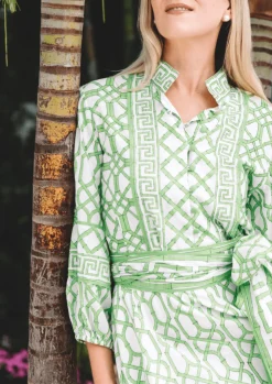 Flounce Dress in Key Lime Bamboo