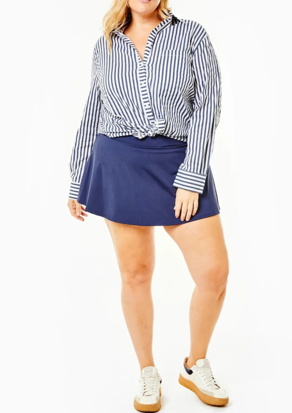 Flounce Skort in Navy