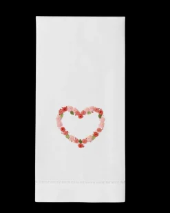 Flower Heart Hand Towel
