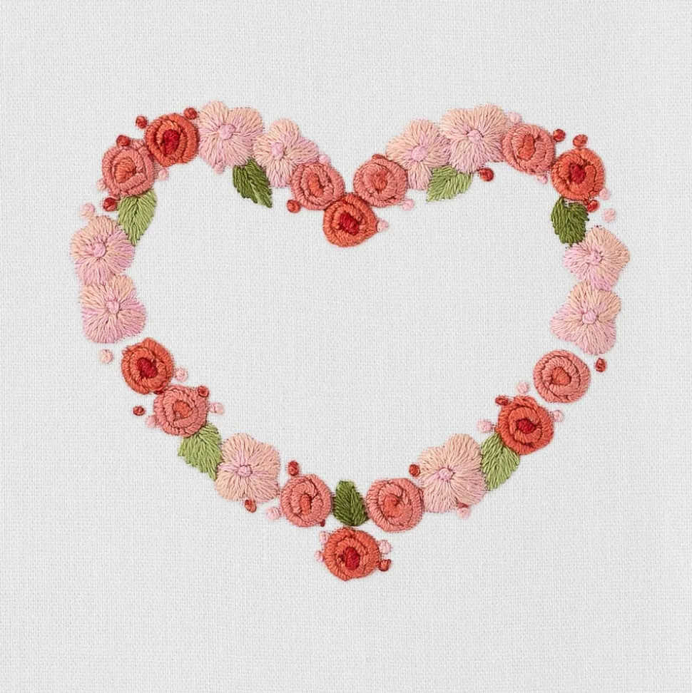 Flower Heart Hand Towel