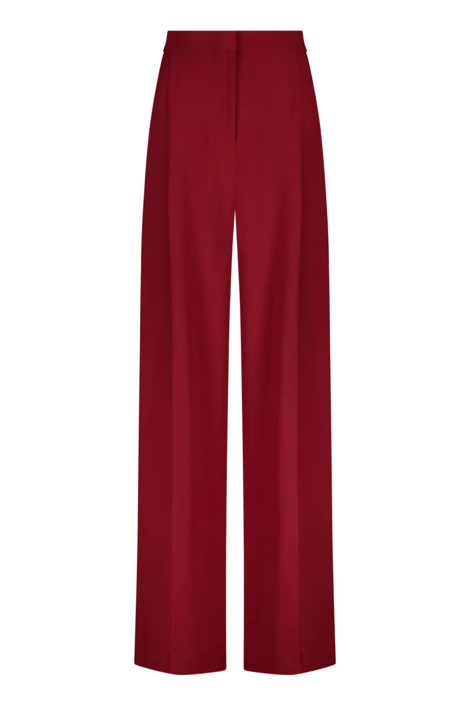 Fluid Crepe Wide Leg Trouser in Wine
