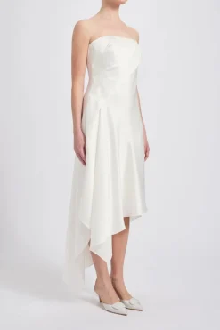 Fluid Satin Asymmetric Dress