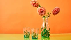Forest Green Transparent Spotted Carafe