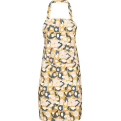Forest Harverst Apron in Mustard & Blue