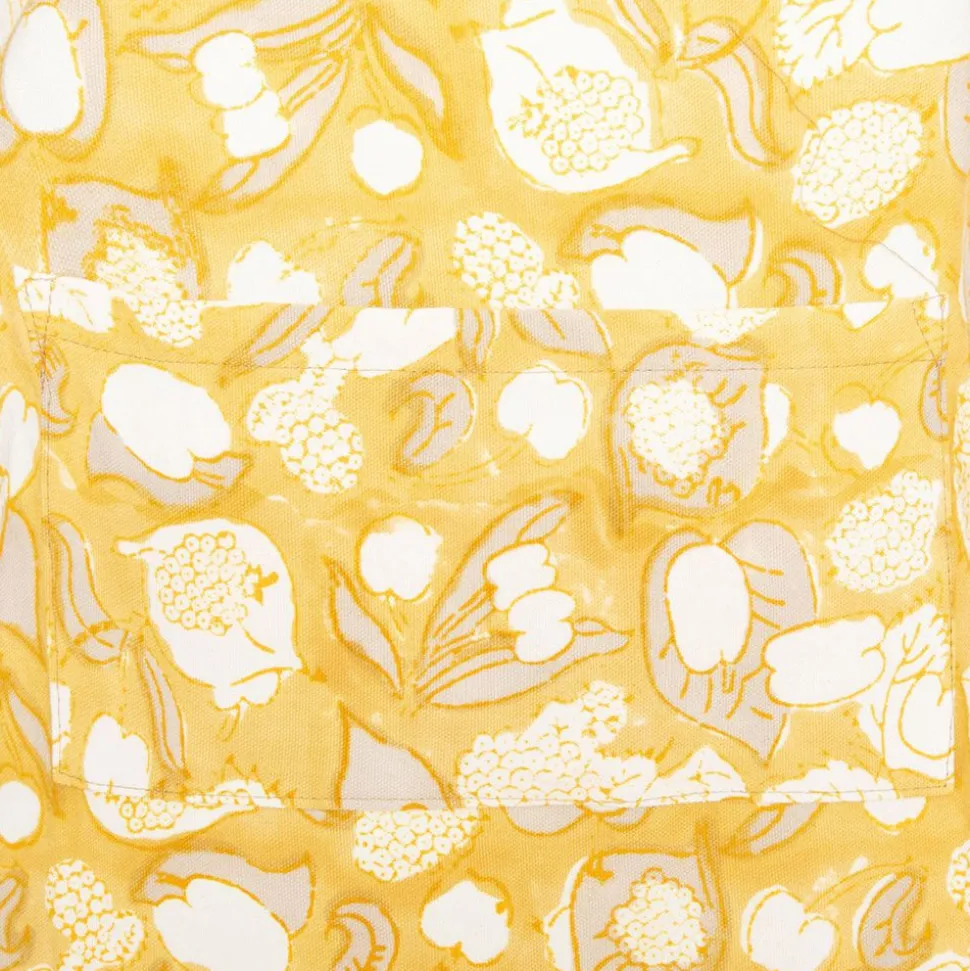 Forest Harvest Apron in Grey & Mustard