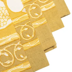 Forest Harvest Napkins Grey & Mustard, Set of 6
