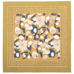 Forest Harvest Napkins Mustard & Blue, Set of 6