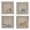 Forest Walk Cocktail Napkin Assorted in Multi, Set of 4