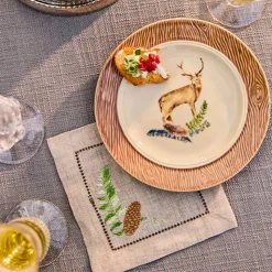 Forest Walk Cocktail Napkin Assorted in Multi, Set of 4